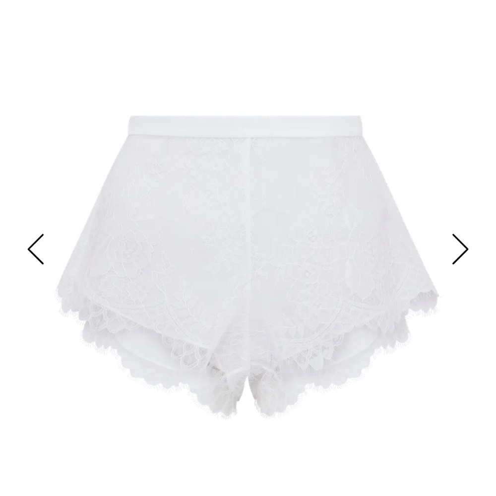 Agent Provocateur Sheer Lace Shorts - White